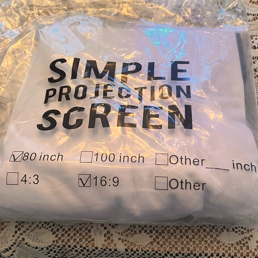 Projector Screen 80inch